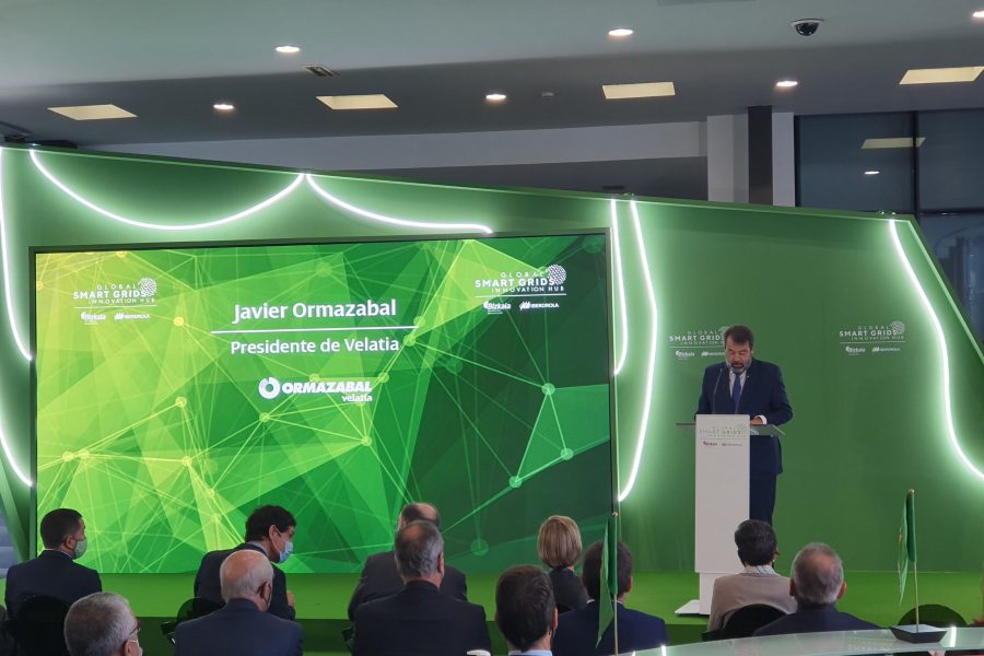 Javier Ormazabal, Presidente de Velatia, participa durante la inauguración del Global Smart Grids Innovation Hub (GSGIH), impulsado por Iberdrola y la Diputación Foral de Bizkaia