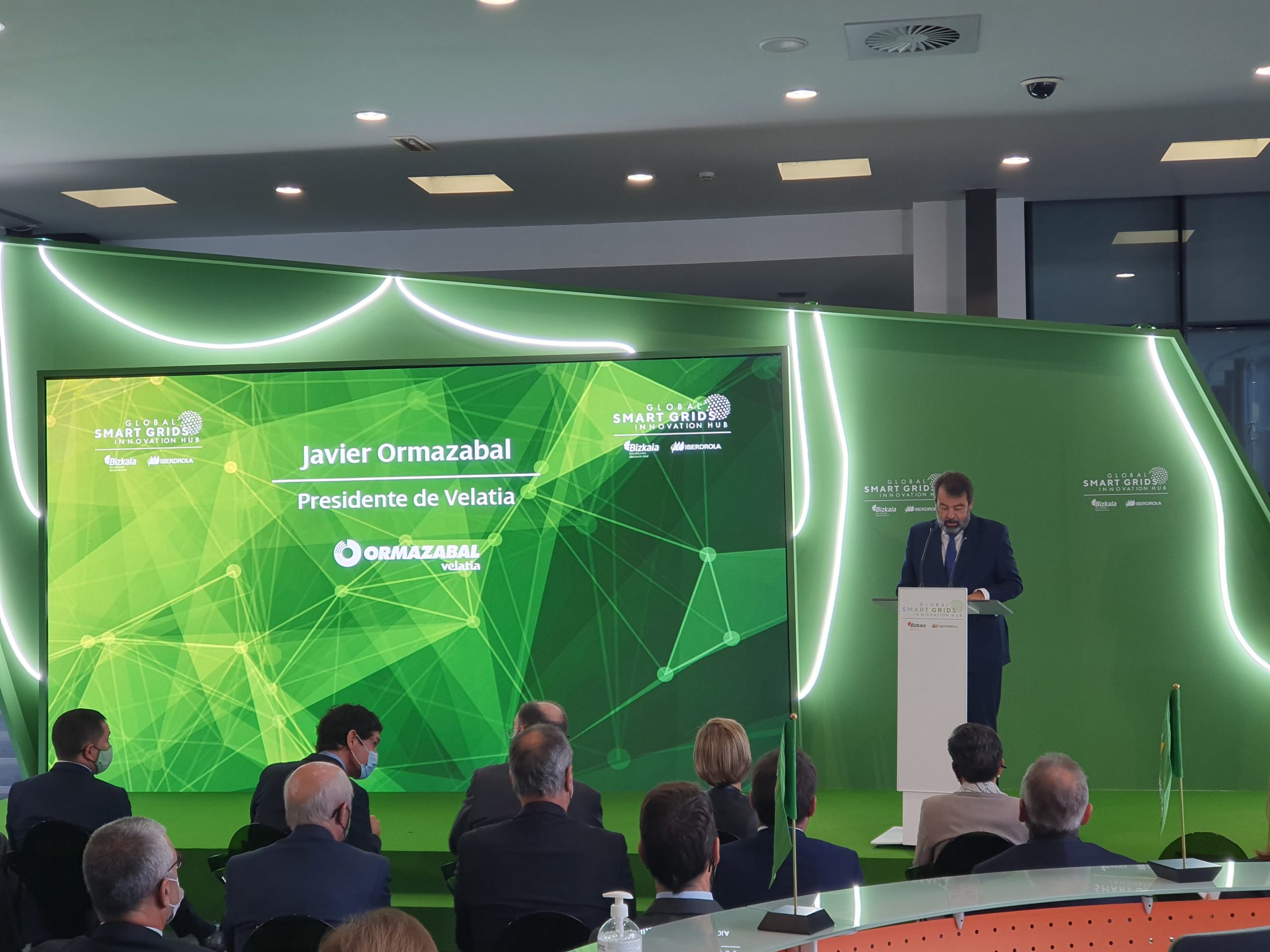 Javier Ormazabal, President of Velatia, participates in the inauguration of the Global Smart Grids Innovation Hub (GSGIH), promoted by Iberdrola and the Provincial Council of Bizkaia