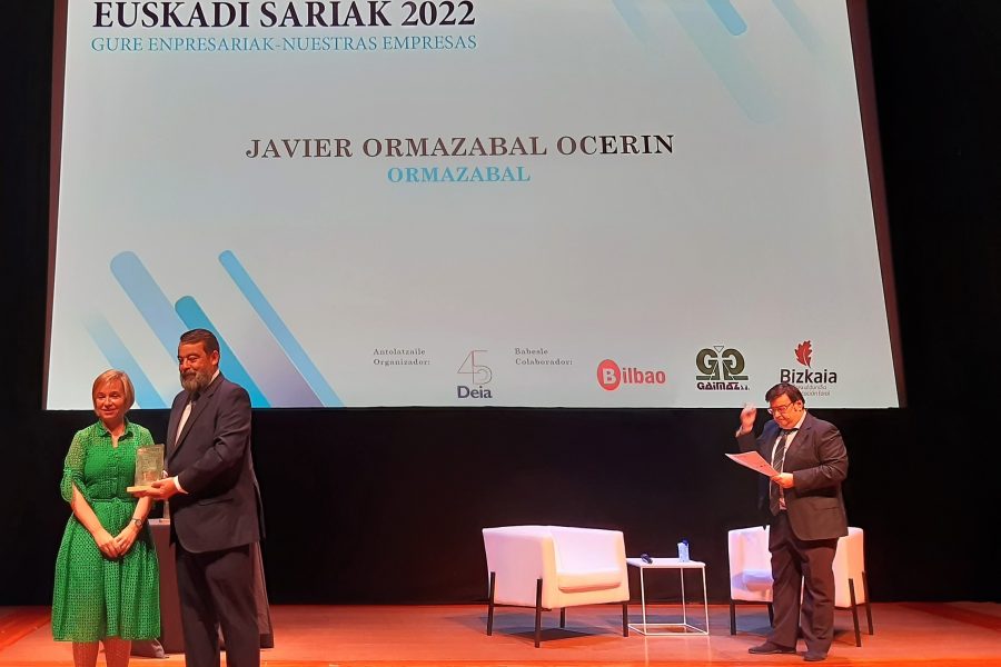 Javier Ormazabal Ocerin galardonado con el premio Euskadi Sariak 2022 de Deia